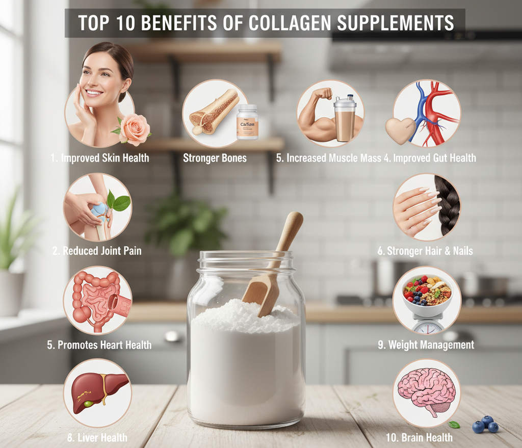 Top 10 Benefits Of Using Collagen Supplements Top 10 Benefits Of Using Collagen Supplements