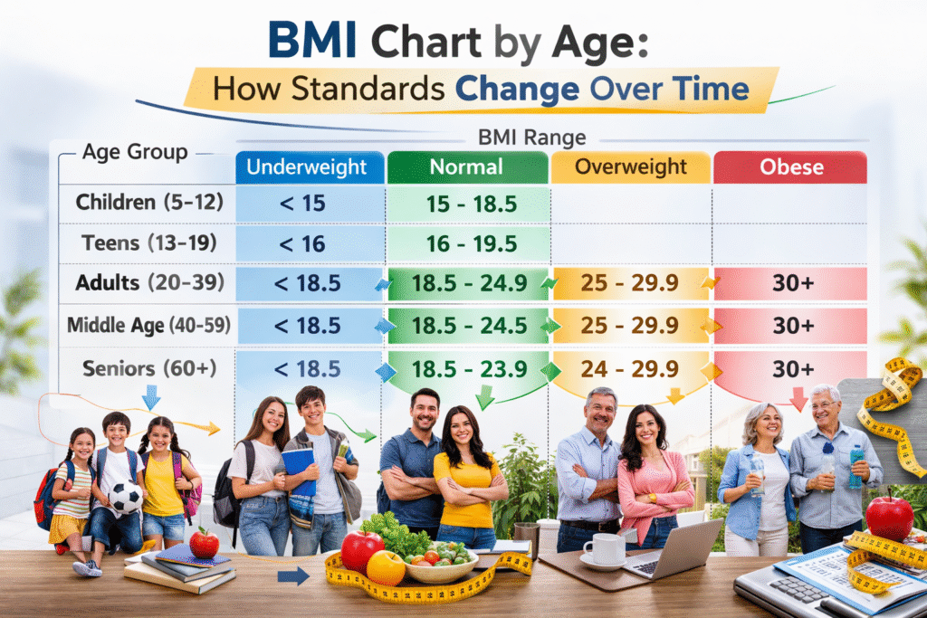 BMI Chart by Age: How Standards Change Over Time