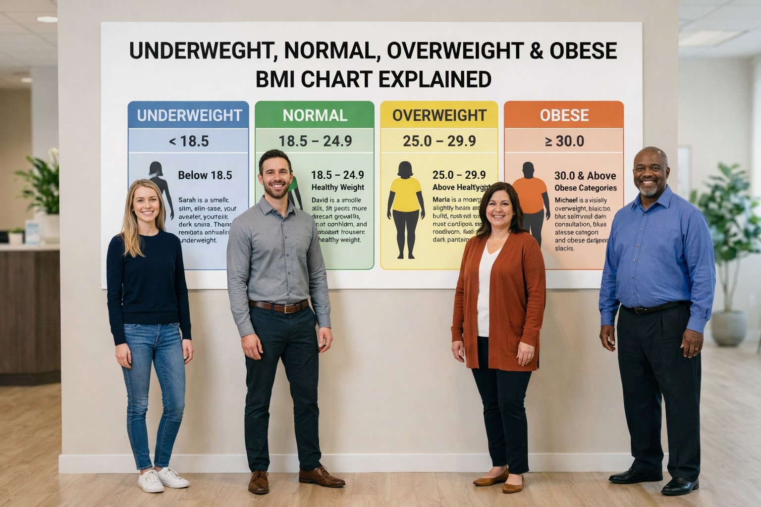 underweight normal overweight obese chart