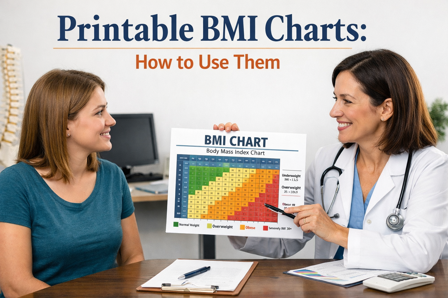 Printable BMI charts